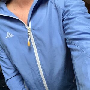 Light blue buttery soft adidas jacket